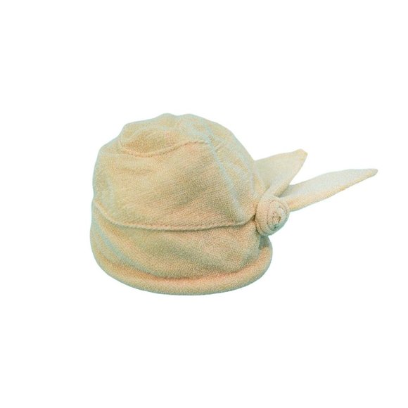 Vintage 1950s Sculptural Hat Beige Madcaps Wired Juliet Cap main image 10